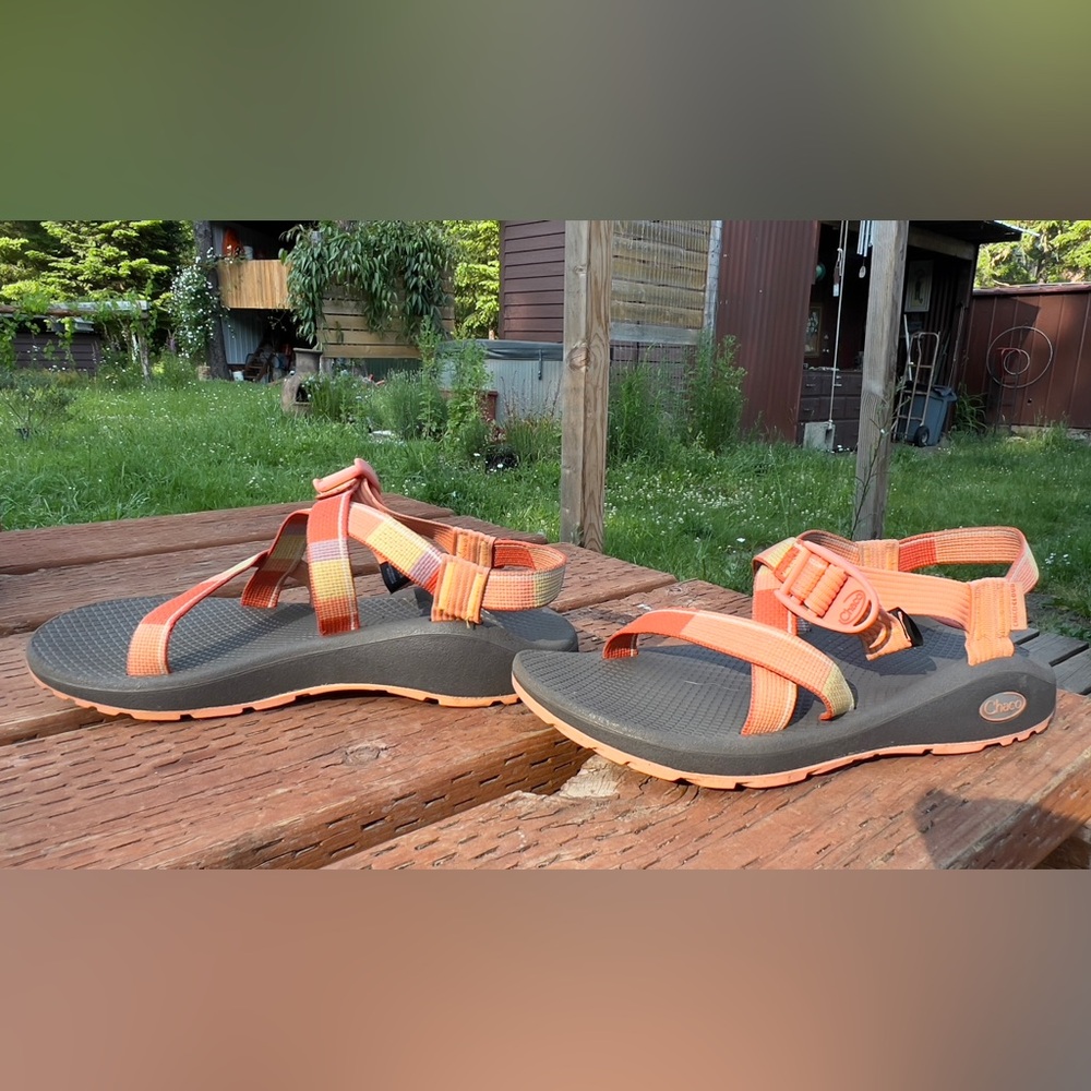 Chaco Pink and Gray Women's Sandals